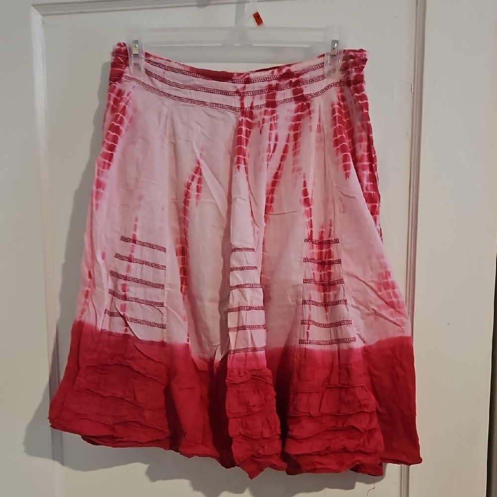 Papillon Pink Tie Dye Skater Skirt Size Medium